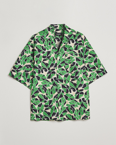 Herr | Dsquared2 | Dsquared2 | Printed Bowling Shirt Beige/Green