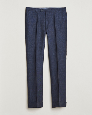 Herr | Morris Heritage | Morris Heritage | Jack Linen Suit Trousers Navy