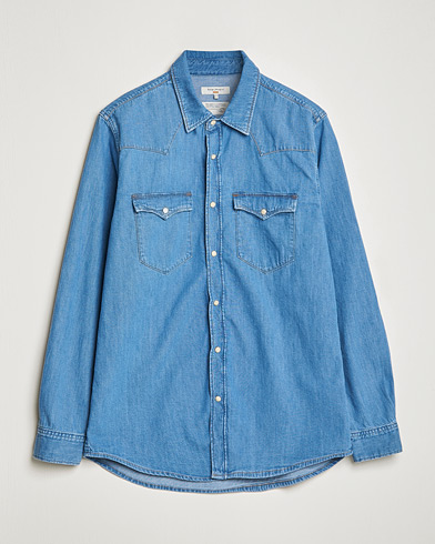 Herr | Jeansskjortor | Nudie Jeans | George Pocket Denim Shirt Blue