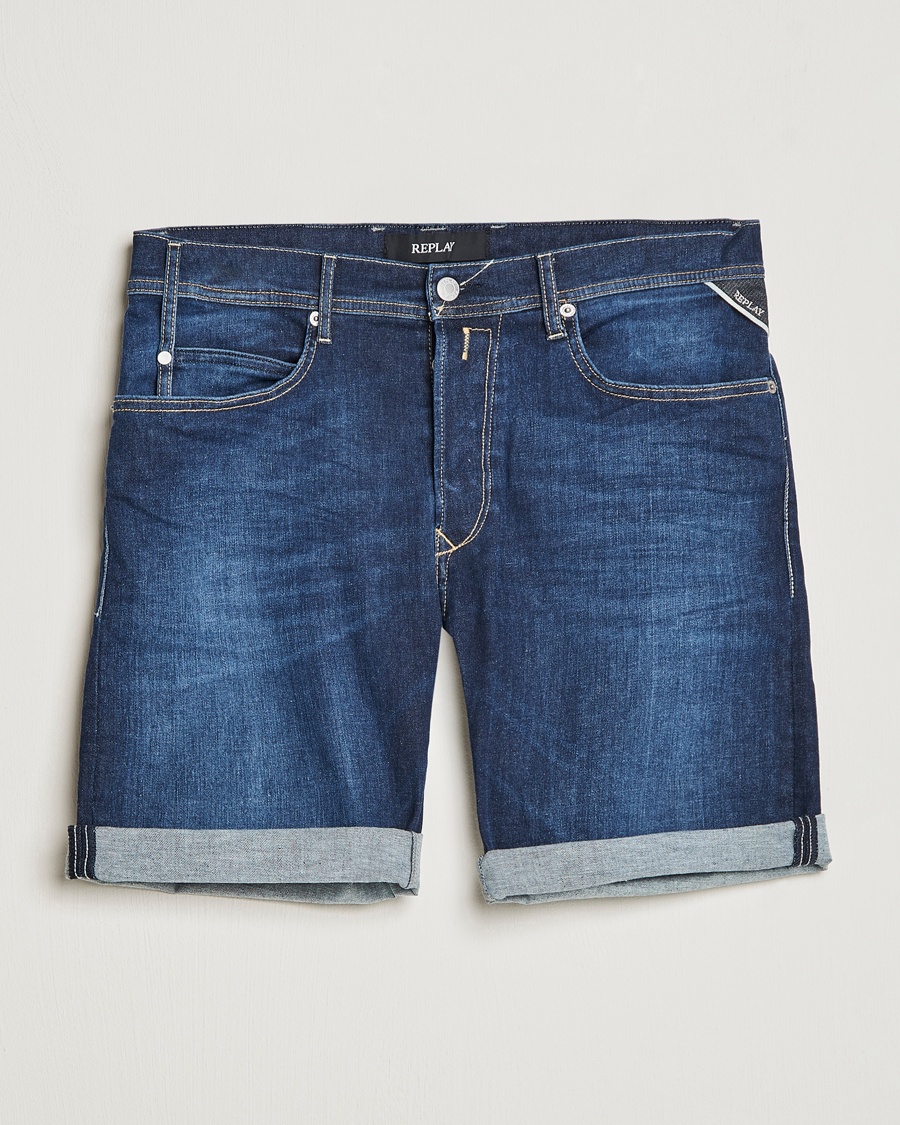 Herr | Replay | Replay | RBJ901 Hyperflex Denim Shorts Dark Blue
