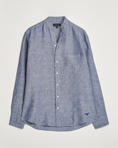 Herr | Nya varumärken | SEASE | Fishtail Linen Shirt Sky Blue