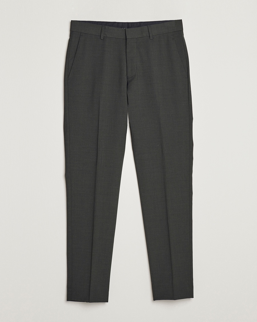Herr | Tiger of Sweden | Tiger of Sweden | Tenuta Wool Travel Suit Trousers Olive Extreme