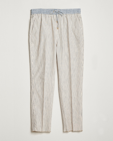 Herr | Etro | Etro | Hickory Stripe Casual Trousers Off White