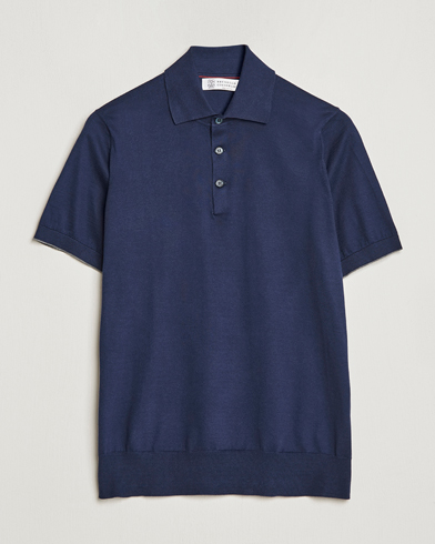  Short Sleeve Knitted Polo Navy