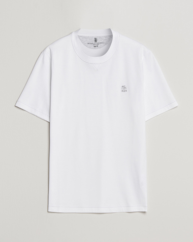 Herr | T-Shirts | Brunello Cucinelli | Short Sleeve Logo T-shirt White
