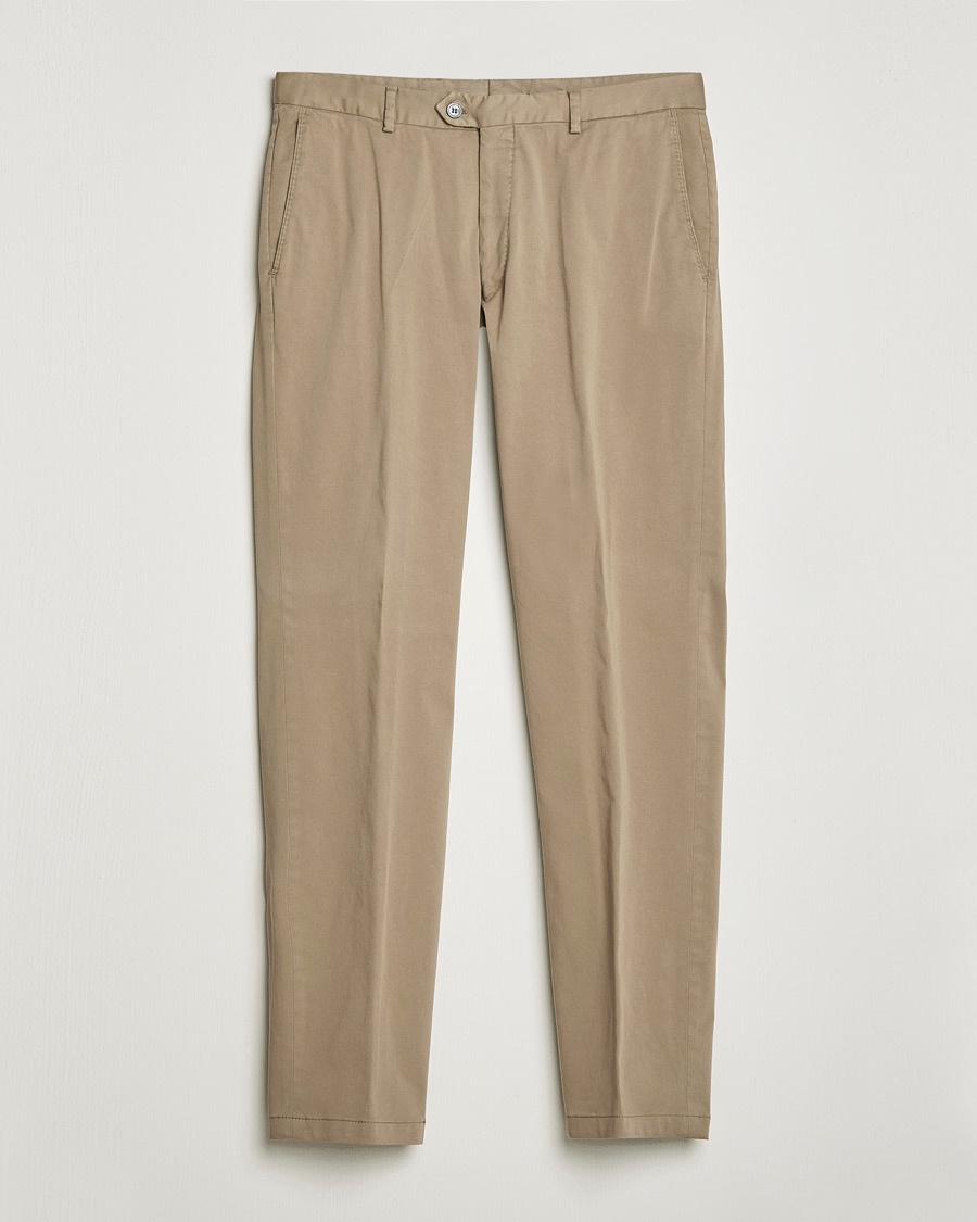 Herr | | Oscar Jacobson | Denz Cotton Trousers Beige