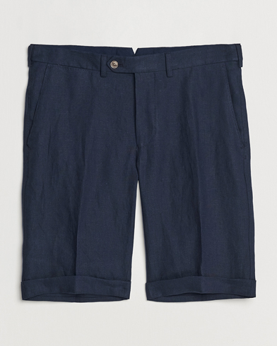 Herr | Shorts | Oscar Jacobson | Declan Linen Shorts Navy