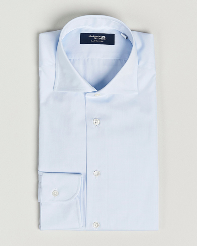 Herr |  | Kamakura Shirts | Slim Fit Broadcloth Shirt Light Blue