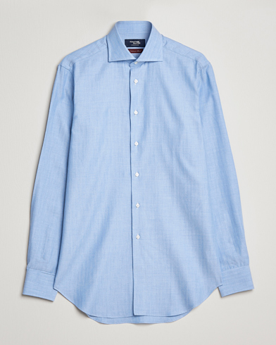 Herr | Casualskjortor | Kamakura Shirts | Slim Fit Cashmere Blend Shirt Light Blue