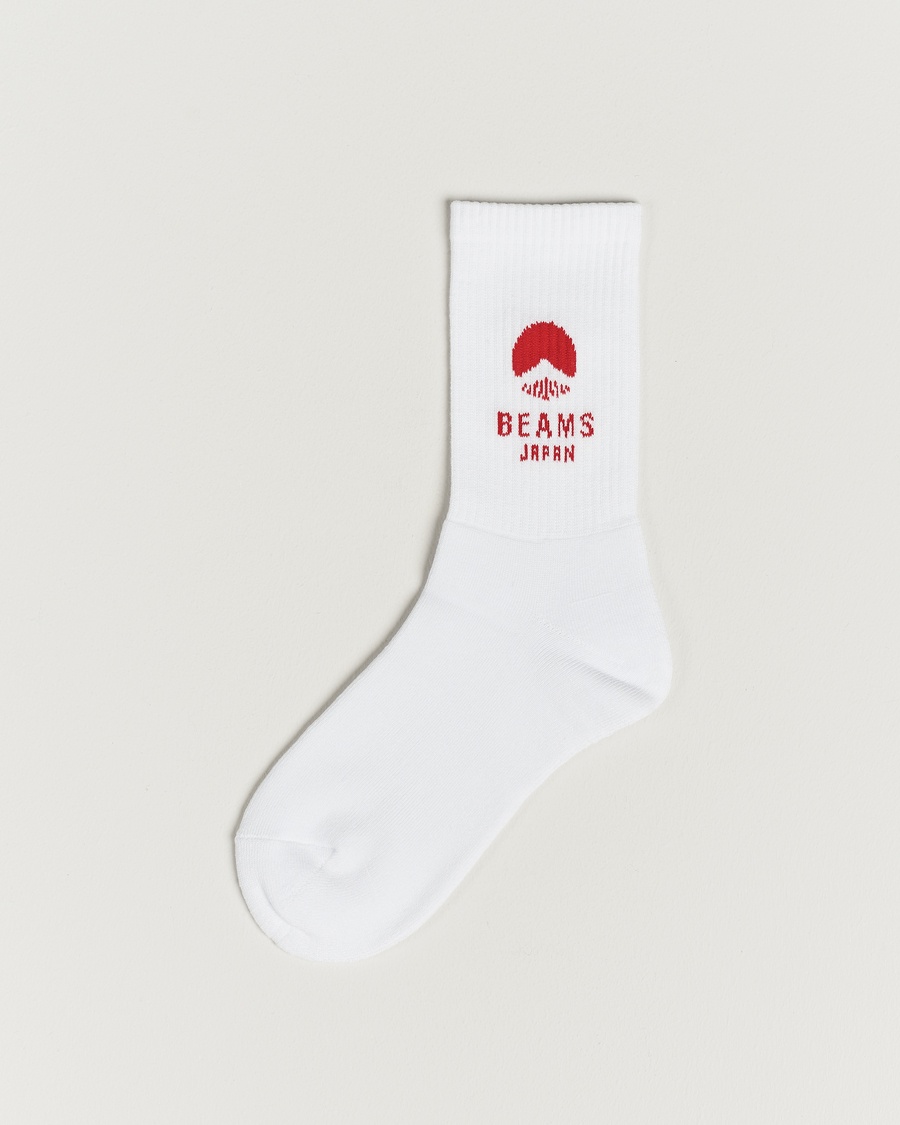 Herr | Kläder | Beams Japan | Logo Socks White/Red