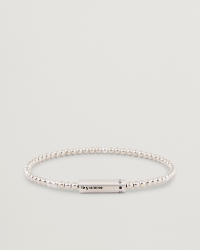 Herr | Smycken | LE GRAMME | Beads Bracelet Brushed Sterling Silver 11g