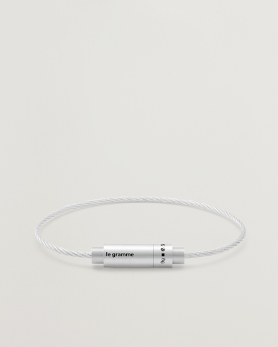 Herr | LE GRAMME | LE GRAMME | Triptych Cable Bracelet Brushed Sterling Silver 9g