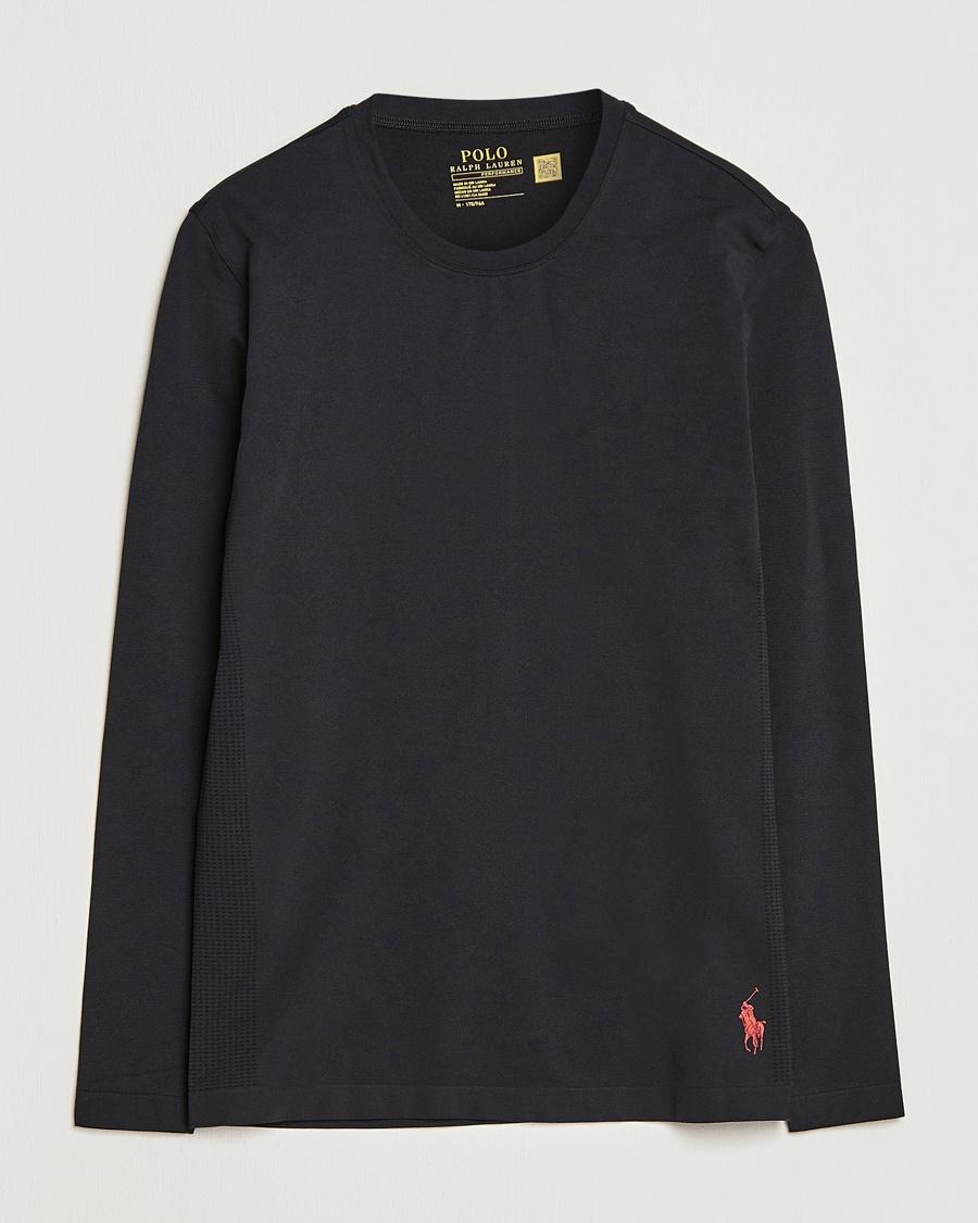 Herr | | Polo Ralph Lauren | Active Crew Neck Long Sleeve Tee Polo Black