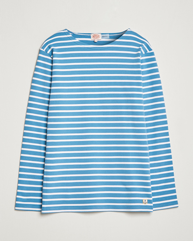 Herr | Långärmade t-shirts | Armor-lux | Houat Héritage Stripe Longsleeve T-shirt Blue/Blanc