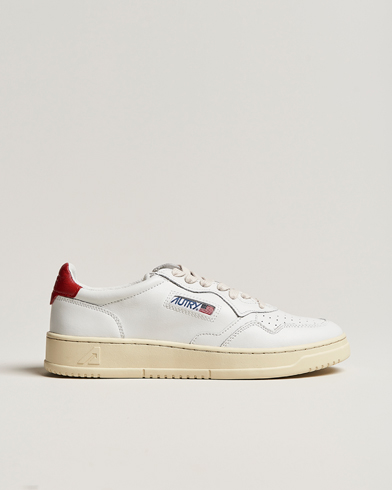 Herr |  | Autry | Medalist Low Leather Sneaker White/Red