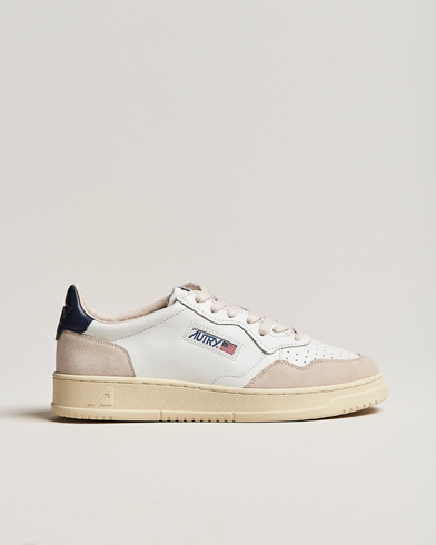 Herr |  | Autry | Medalist Low Leather/Suede Sneaker White/Blue