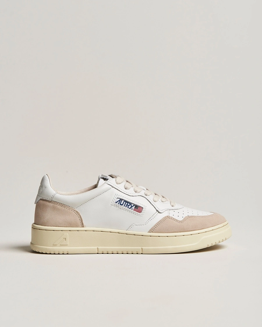 Autry Medalist Low Leather/Suede Sneaker White – Vit