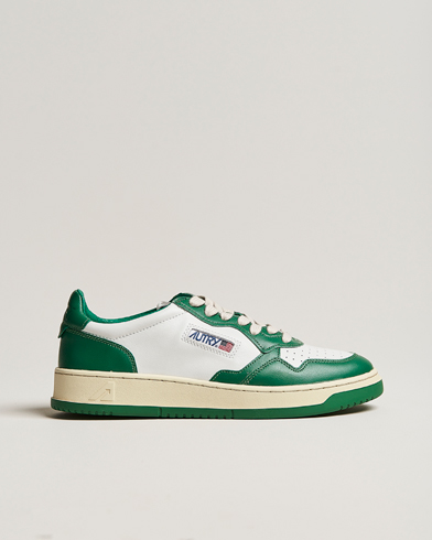 Herr |  | Autry | Medalist Low Bicolor Leather Sneaker Green
