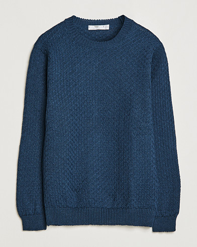 Herr | Inis Meáin | Inis Meáin | Fishnet Linen Sweater Blueberry