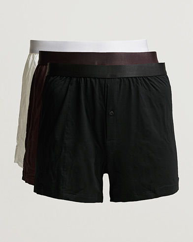 Herr | Briefs | CDLP | 3-Pack Boxer Shorts Black/White/Brown