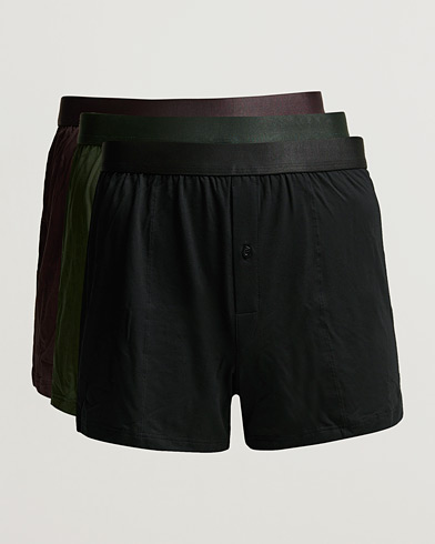 Herr | Briefs | CDLP | 3-Pack Boxer Shorts Black/Army/Brown