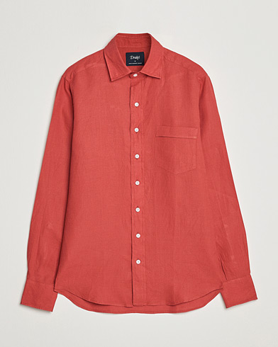 Herr | Drake's | Drake's | Linen Summer Shirt Red