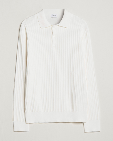 Herr | Filippa K | Filippa K | Knitted Polo Shirt White