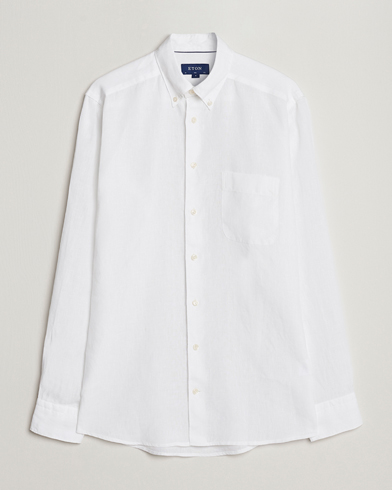 Herr |  | Eton | Slim Fit Linen Shirt White