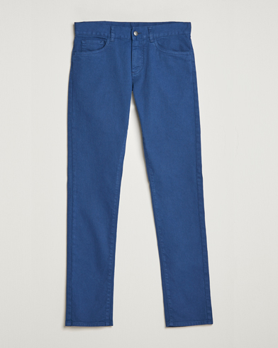 Herr | Italian Department | Canali | Slim Fit 5-Pocket Pants Dark Blue