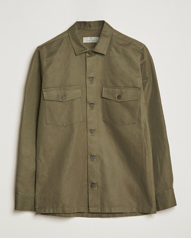 Herr | Skjortjackor | Canali | Safari Overshirt Olive
