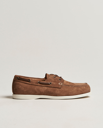 Herr | Canali | Canali | Boat Shoes Dark Brown Nubuck