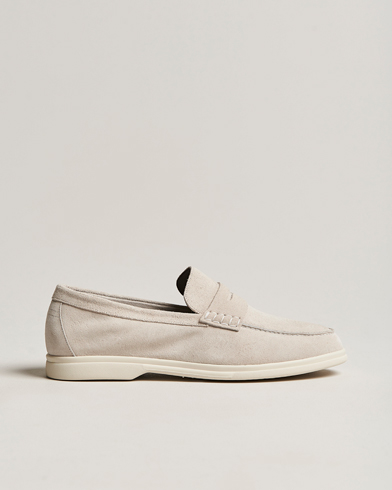 Herr | Canali | Canali | Summer Loafers Light Beige Suede