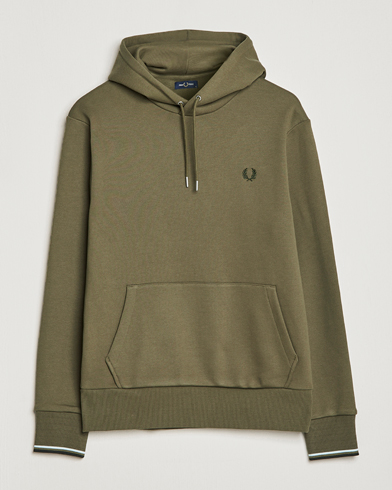 Herr |  | Fred Perry | Tipped Hooded Sweatshirt Unifrom Green
