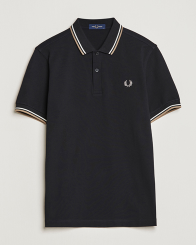 Herr |  | Fred Perry | Twin Tipped Polo Shirt Black
