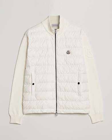 Herr | Luxury Brands | Moncler | Zip Padded Cardigan Off White