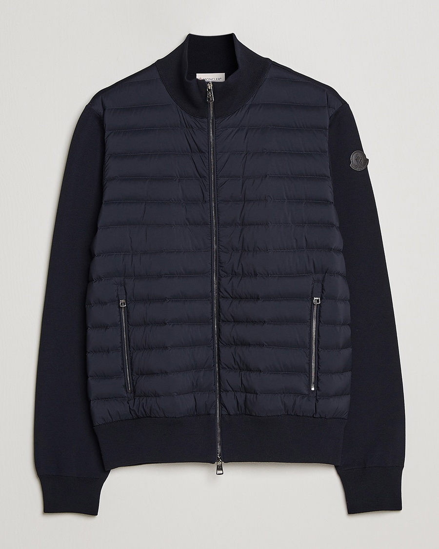 Herr | Luxury Brands | Moncler | Hybrid Zip Cardigan Navy