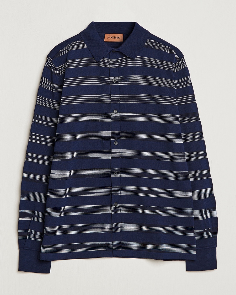 Herr | Missoni | Missoni | Space Dye Knitted Shirt Black/Navy