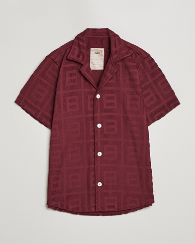 Herr | Kortärmade skjortor | OAS | Terry Cuba Short Sleeve Shirt Burgundy