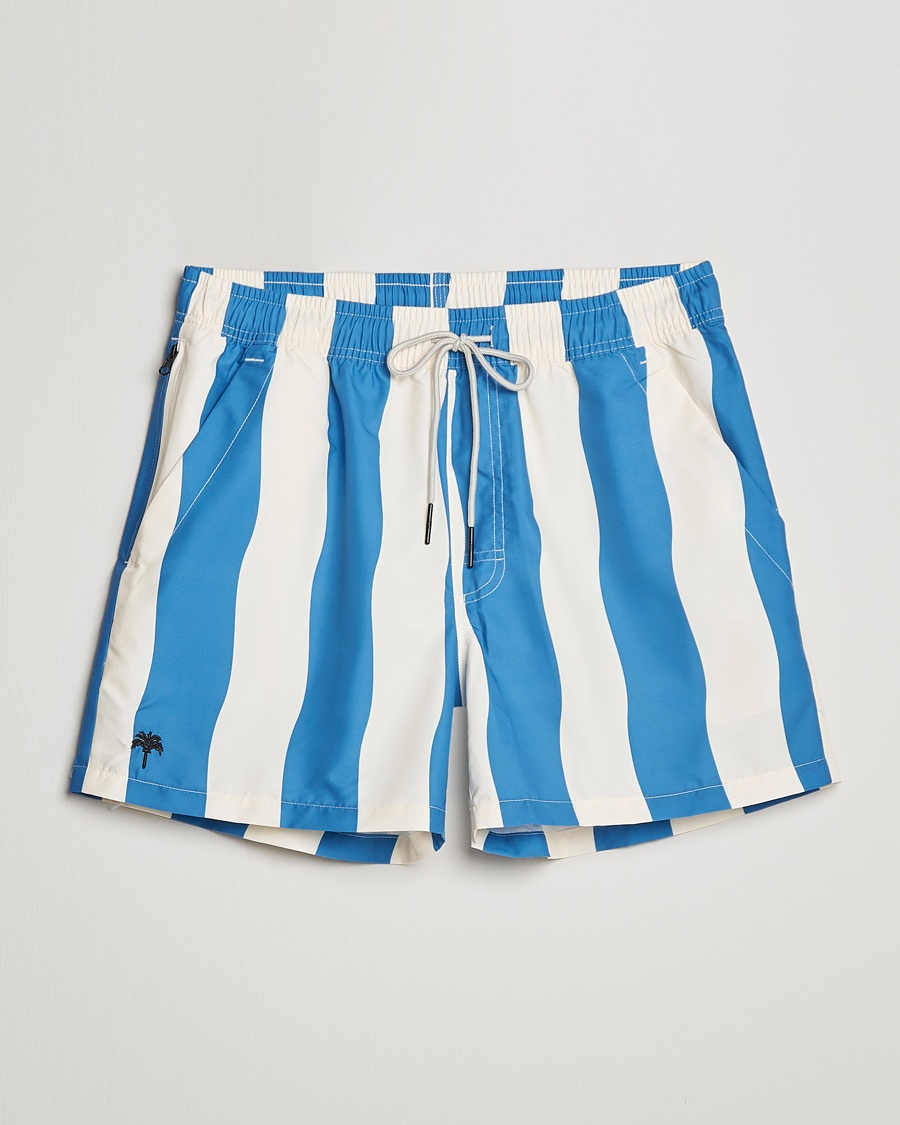 OAS Printed Swimshorts Waver – Blå