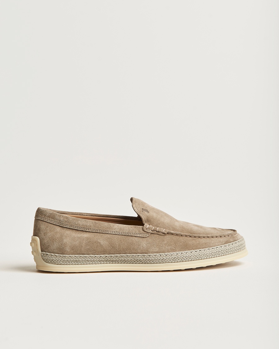 Herr | | Tod's | Raffia Loafers Taupe Suede