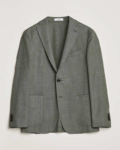 Herr | Kavajer | Boglioli | K Jacket Wool Hopsack Blazer Sage Green