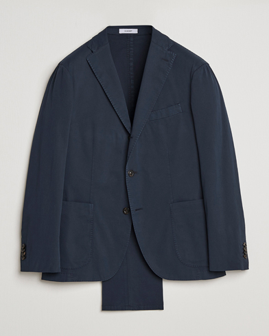 Herr | Kostymer | Boglioli | K Jacket Cotton Stretch Suit Navy