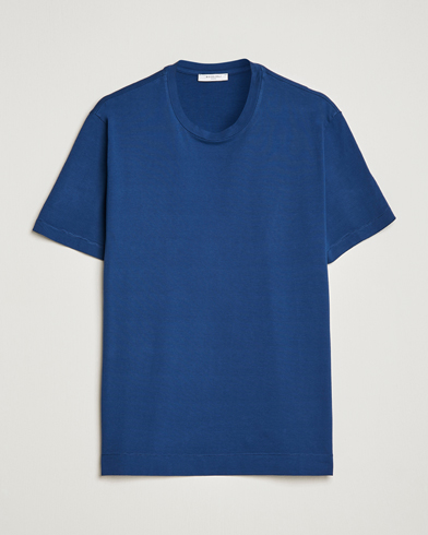 Herr | Boglioli | Boglioli | Short Sleeve T-Shirt Washed Navy