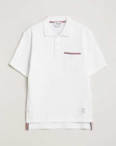 Herr | Thom Browne | Thom Browne | Short Sleeve Pocket Polo White