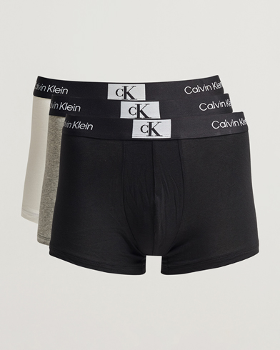 Herr | Briefs | Calvin Klein | Cotton Stretch Trunk 3-pack Grey/White/Black
