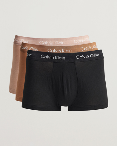 Herr | Briefs | Calvin Klein | Cotton Stretch Trunk 3-Pack Black/Khaki/Beige