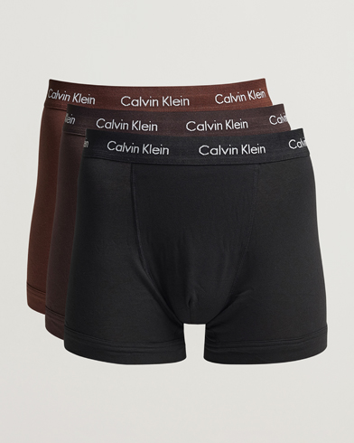 Herr | Briefs | Calvin Klein | Cotton Stretch Trunk 3-Pack Black/Umber/Woodland