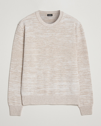 Herr | Zegna | Zegna | Oasi Cashmere/Cotton Melange Sweater Beige