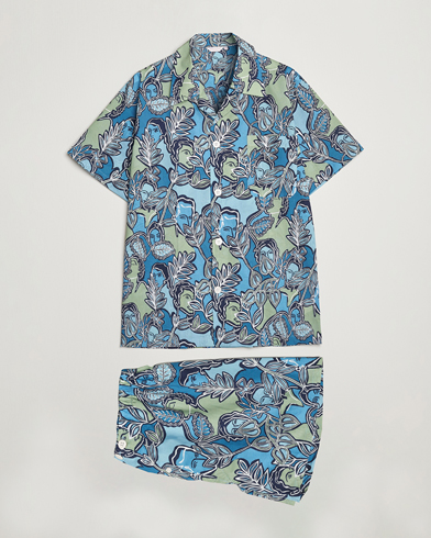 Herr | Pyjamas & Morgonrockar | Derek Rose | Shortie Printed Cotton Pyjama Set Multi