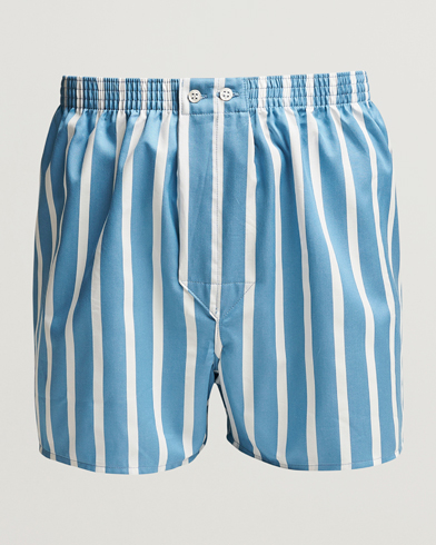 Herr | Briefs | Derek Rose | Classic Fit Striped Cotton Boxer Shorts Blue/White